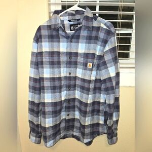 Carhartt plaid Flannel shades of blue M